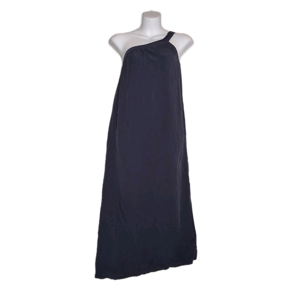 Old Navy Women's One Shoulder Midi Shift Dress Navy Blue Size XS One Side Slit
